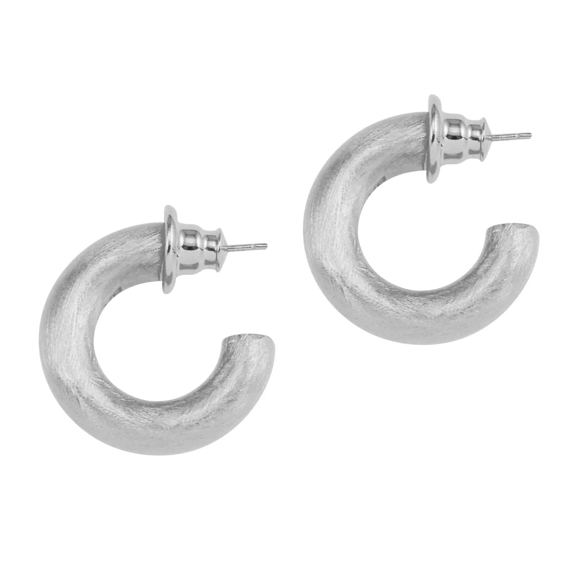 Montpellier Hoop Earrings - Rhodium AG1289R*