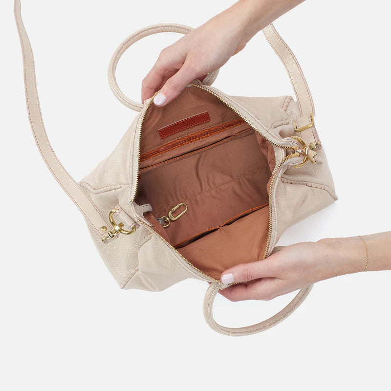 Sheila Medium Satchel - Sand Shimmer