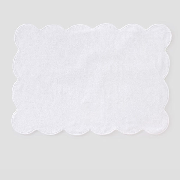 Scalloped Bath Mat | White
