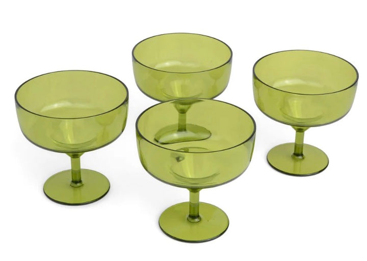 The Rue Margarita Glasses Set Olive