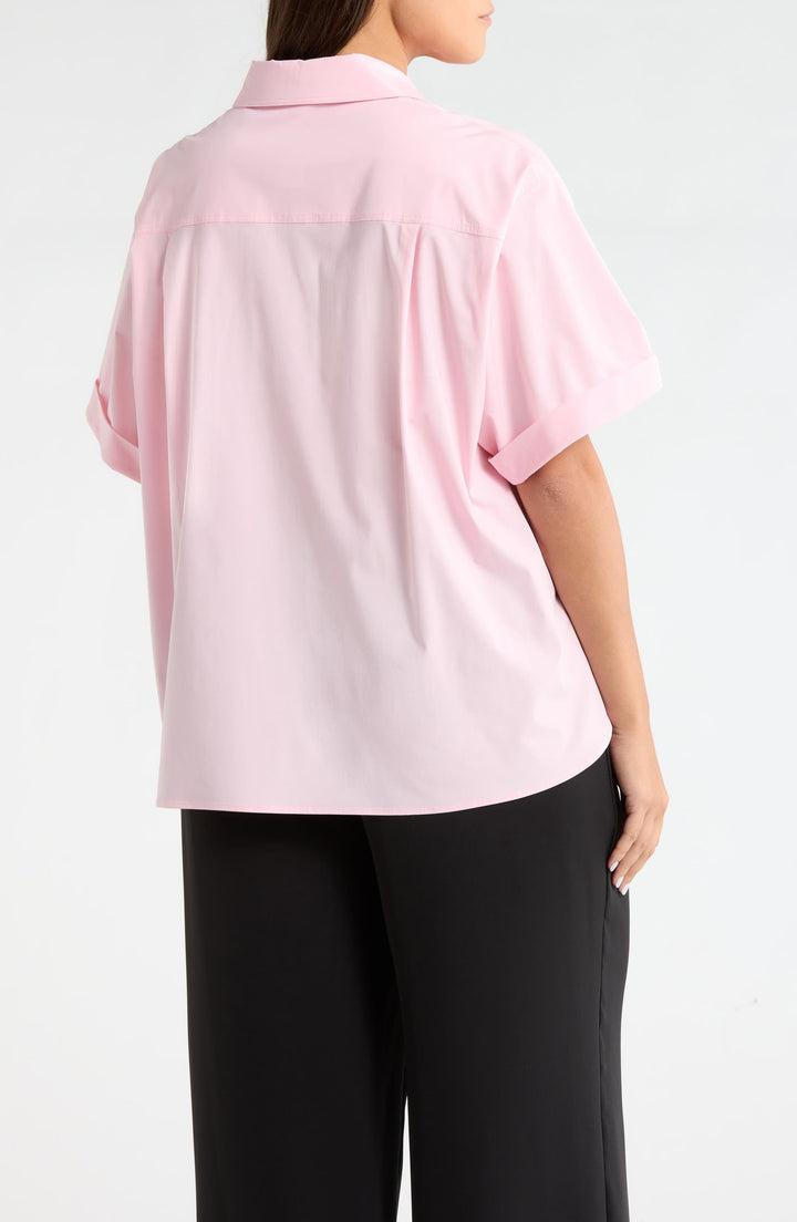 Corinna Oversized Cropped Shirt | Rose