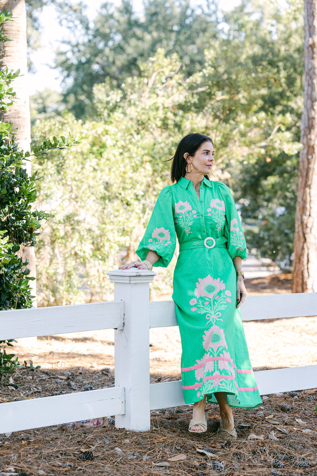 Garland Bags Lyla Dress | Pink Henrietta