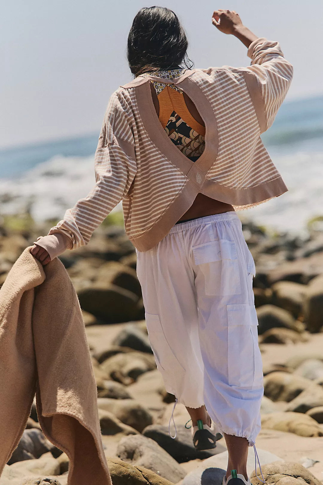 My Time Textured Layer Top / Sandy