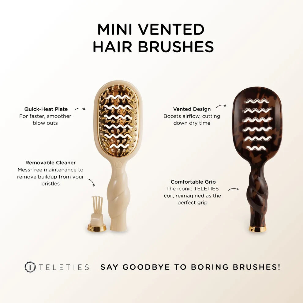 Mini Vented Hair Brush | Tortoise