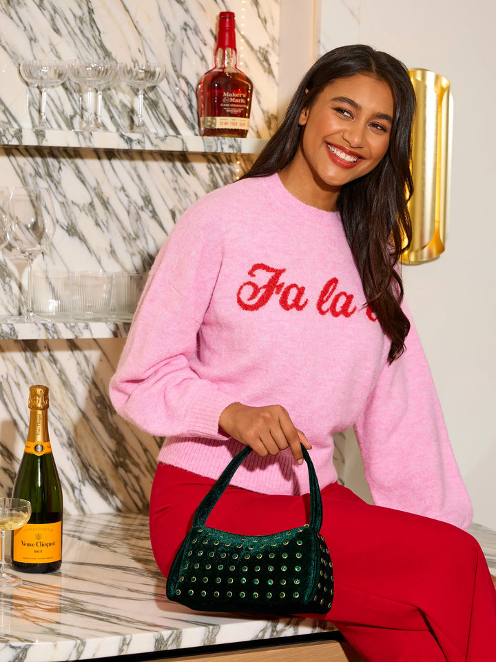 "Fa La La" Sweater | Bubblegum