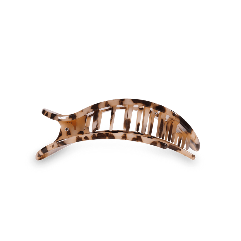 Blonde Tortoise Medium Flat Round Hair Clip