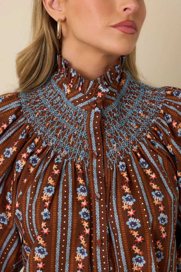 Bedford Smocked Blouse | Fireside Floral