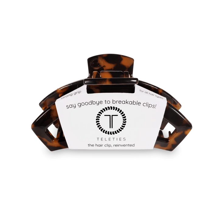 Teleties Open Small Hair Clip Tortoise 