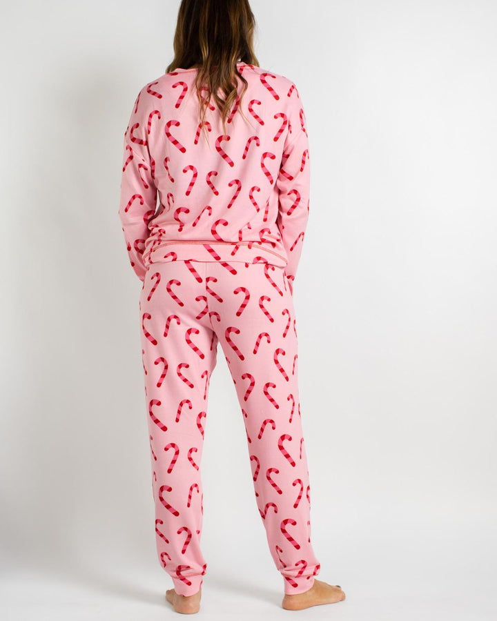 Candy Cane Wishes Lounge Set | Pink &amp; Red