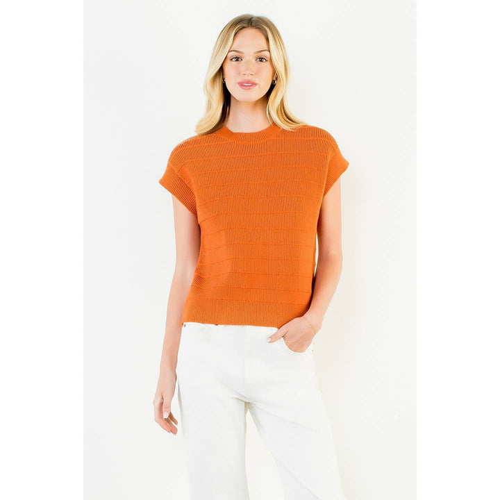 THML Knit Vest Top | Rust