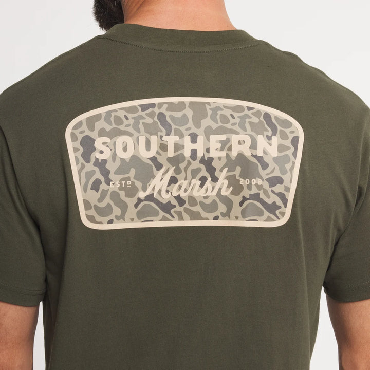 Retro Camo Tee | Dark Olive