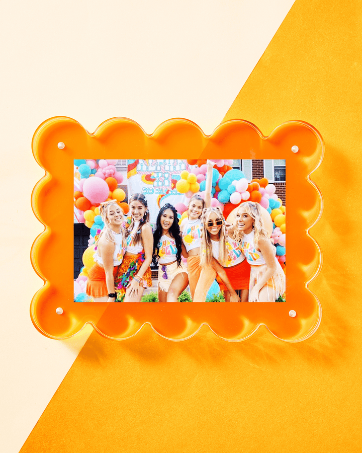 Neon Orange Acrylic Frame