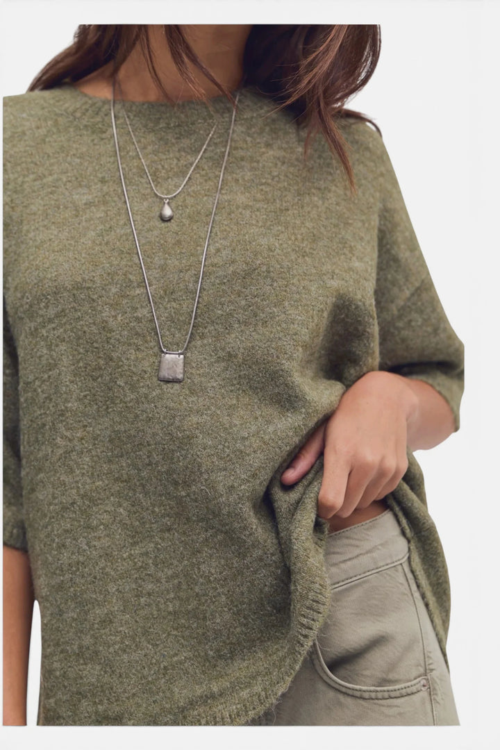 Margot Sweater Tee | Kalamata Melange