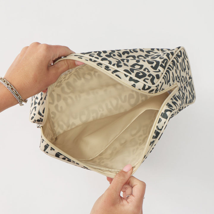 Large Patterned Toiletry Bag | Leopard