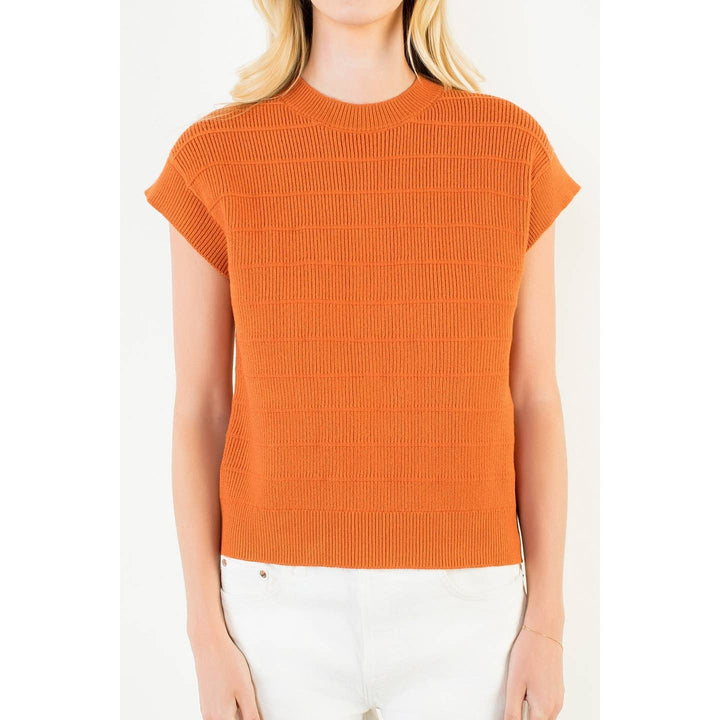 Knit Vest Top | Rust