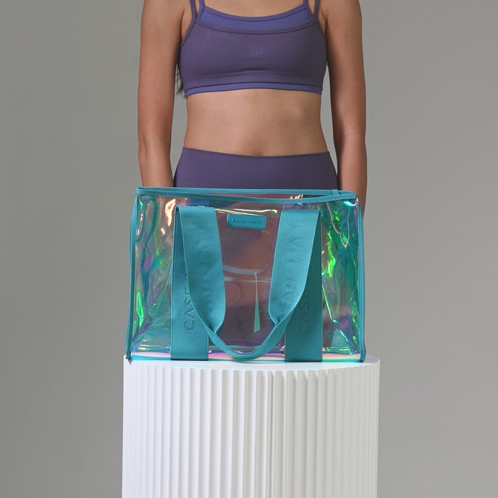 Jelly Tote with Phone Pouch | Emerald Soap Bubble