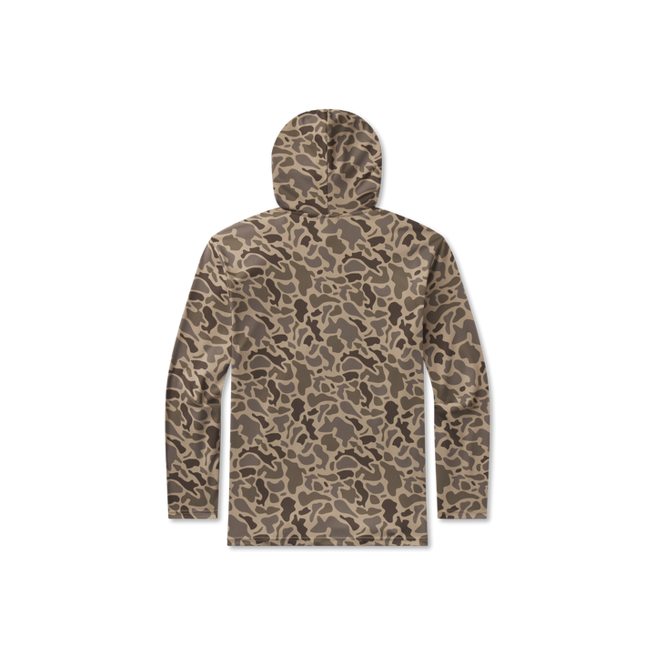 Baldwin Active Hoodie Retro Camo | Dark Brown