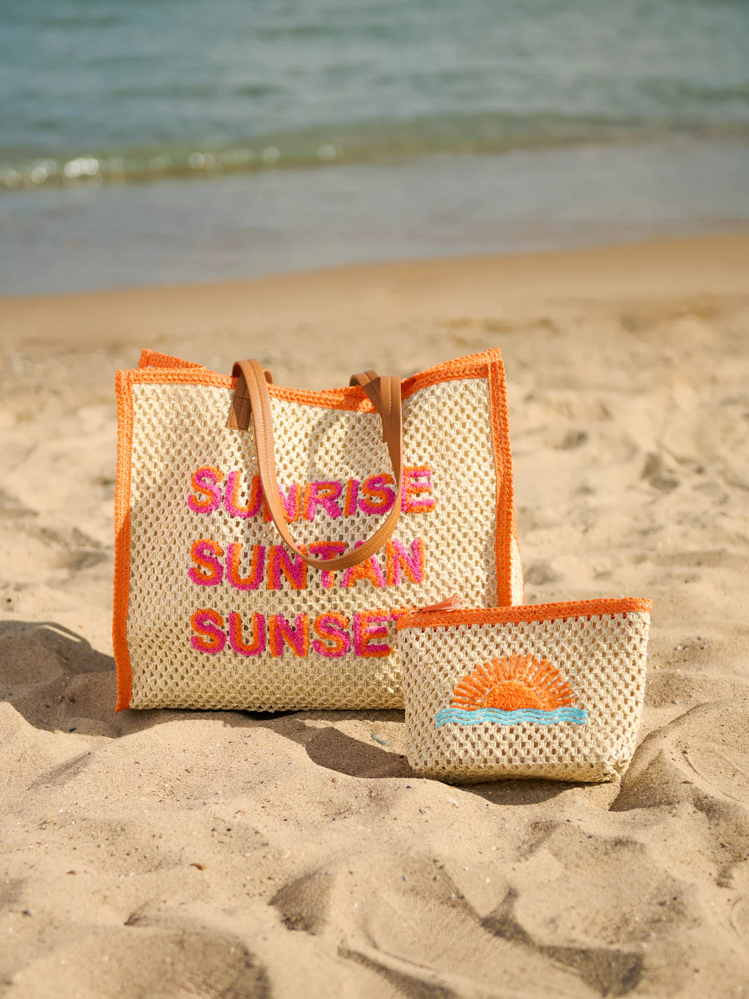 "Sunrise Suntan Sunset" Tote, Natural