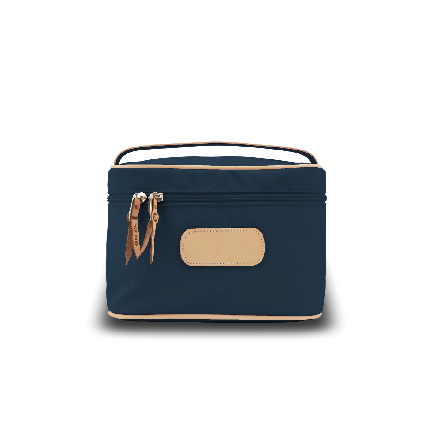 Jon Hart Makeup Case | Navy Coated Canvas - JH Symbol