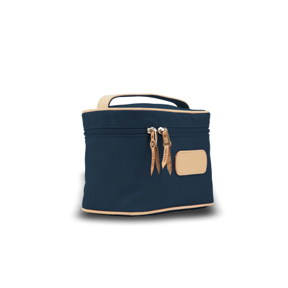 Jon Hart Makeup Case | Navy Coated Canvas - JH Symbol