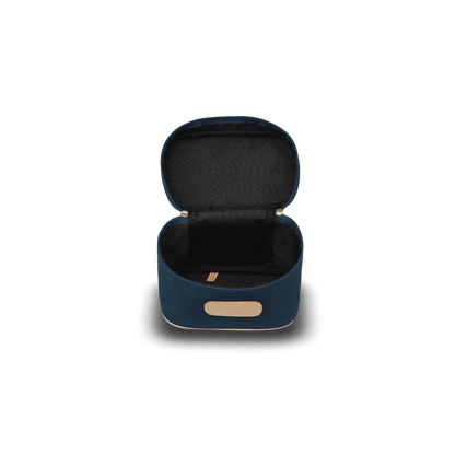 Jon Hart Makeup Case | Navy Coated Canvas - JH Symbol