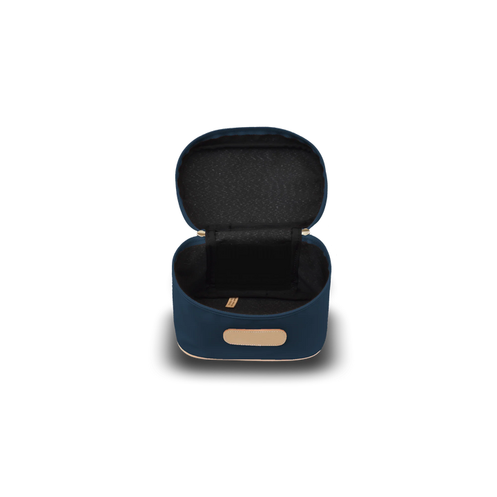 Jon Hart Makeup Case | Navy Coated Canvas - JH Symbol