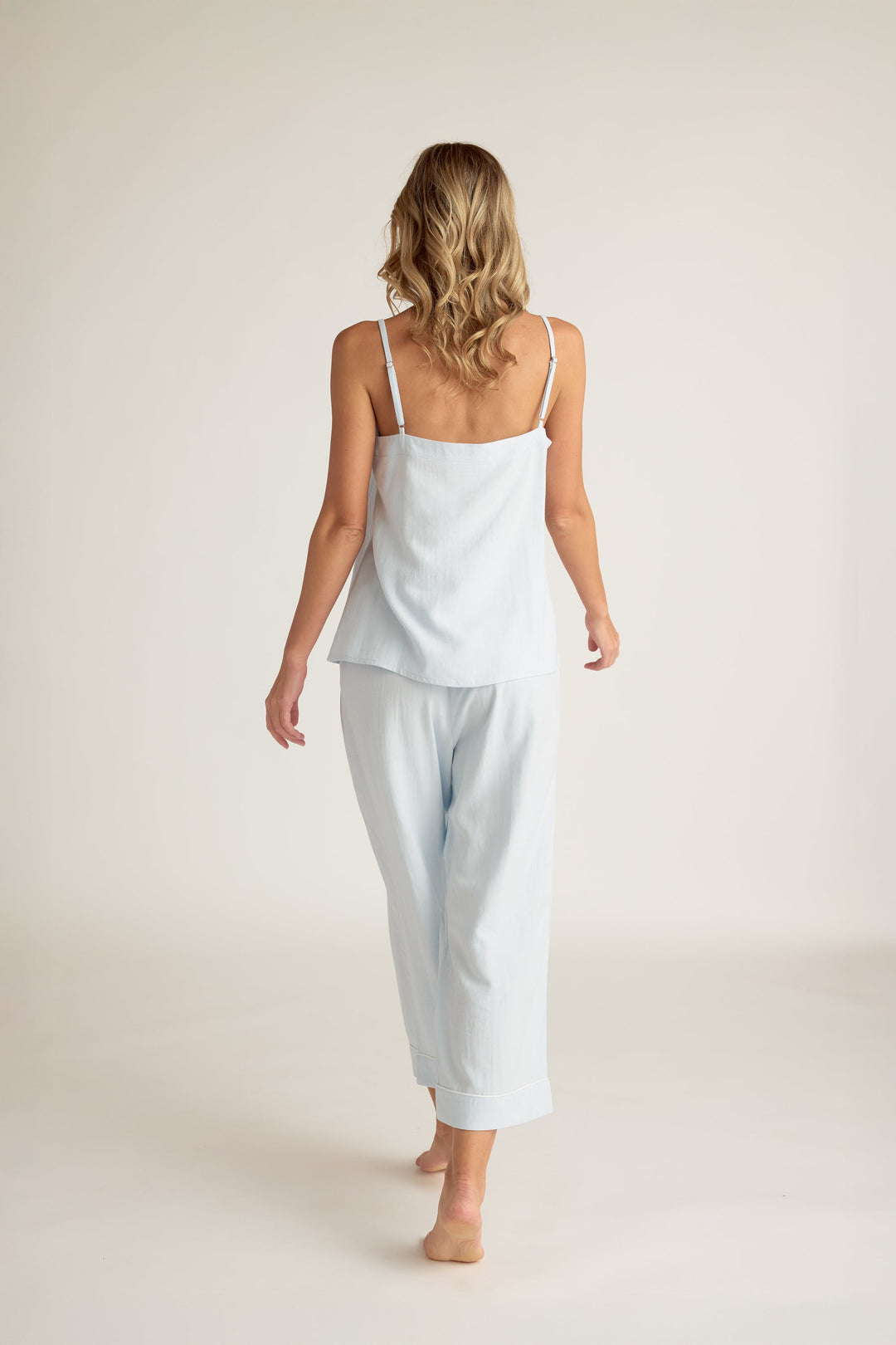Linen Capri Pant | Sky