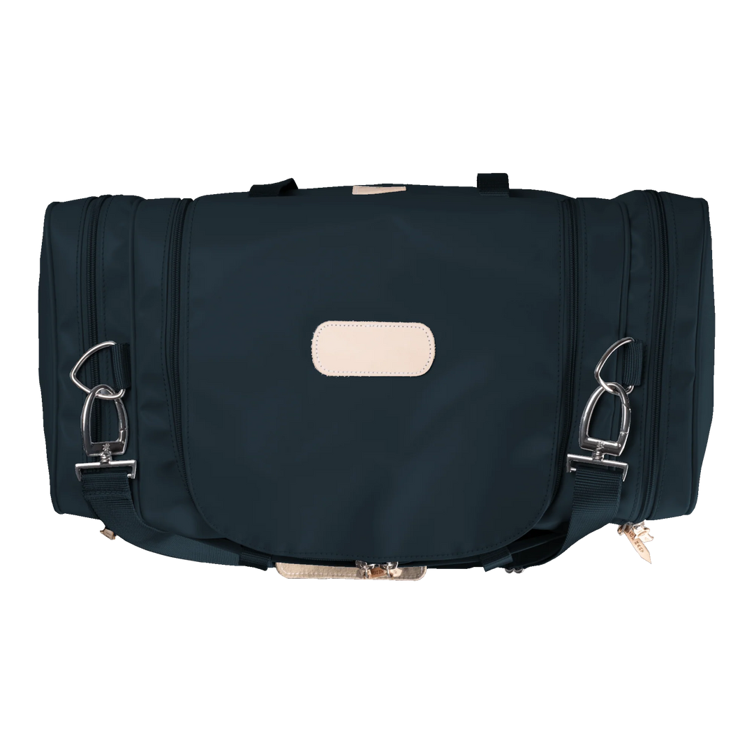 Jon Hart Medium Square Duffle | Navy Coated Canvas