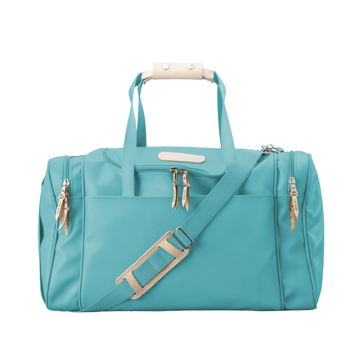 Jon Hart Medium Square Duffle | Ocean Blue Coated Canvas
