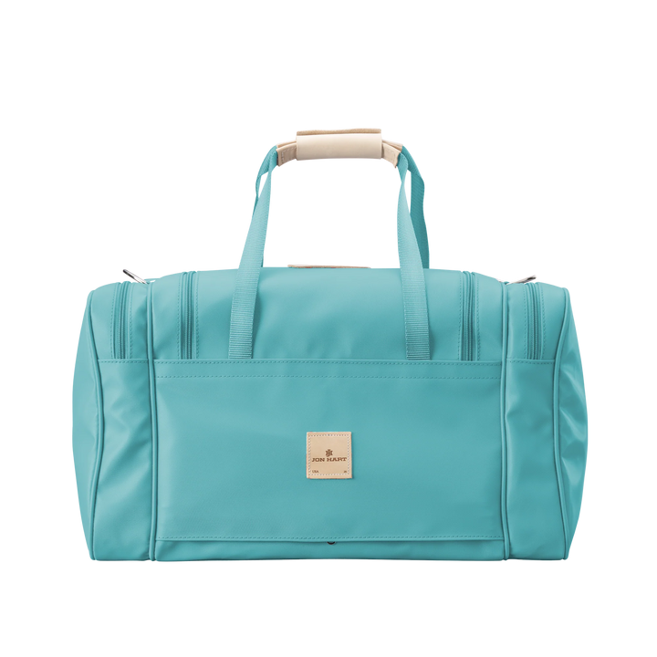 Jon Hart Medium Square Duffle | Ocean Blue Coated Canvas