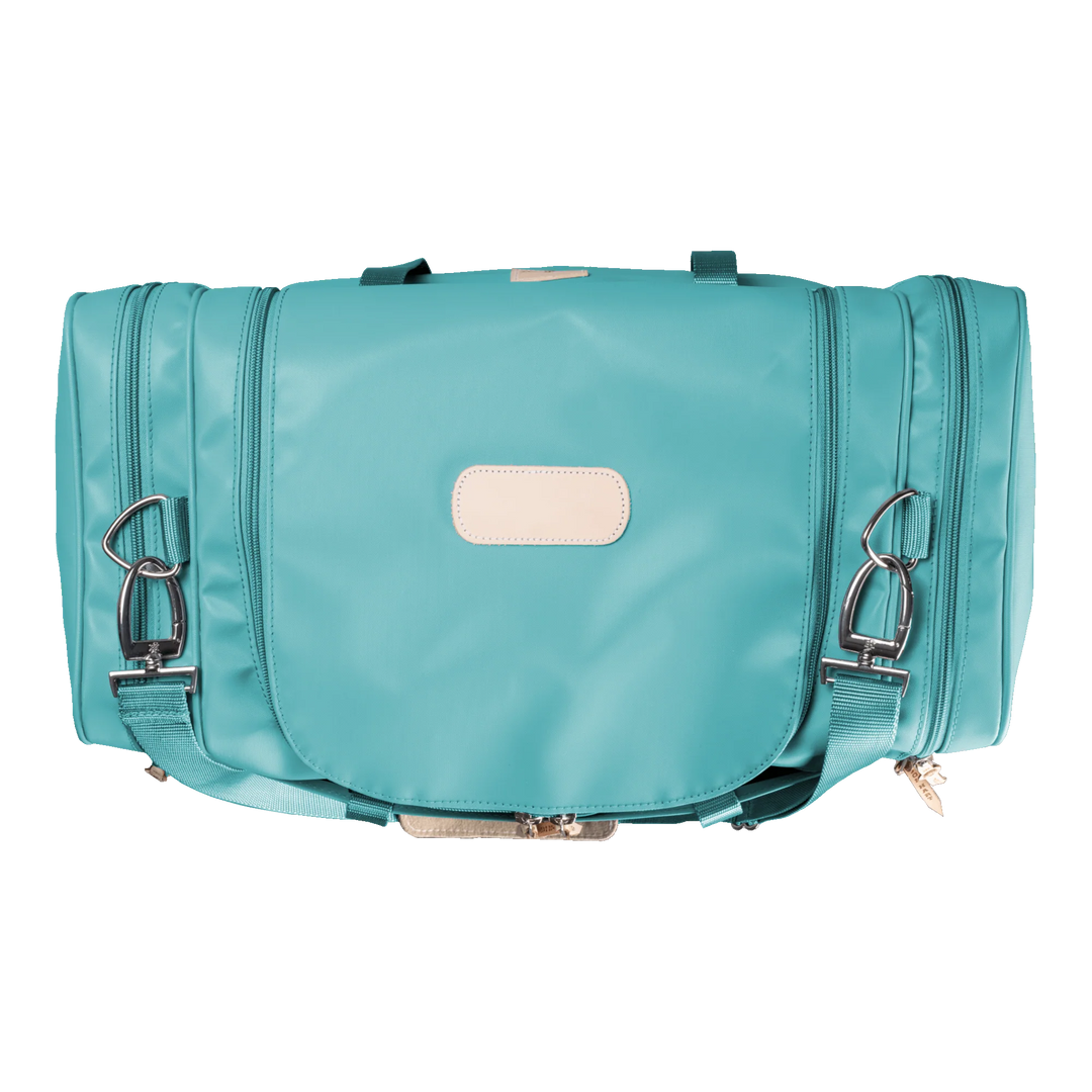 Jon Hart Medium Square Duffle | Ocean Blue Coated Canvas