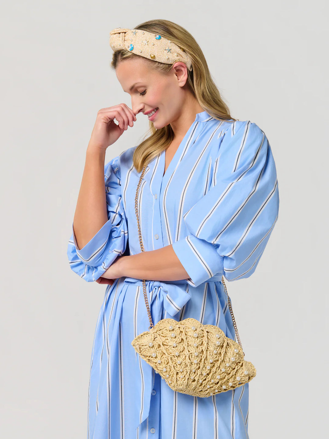 Shell Cross- Body, Natural
