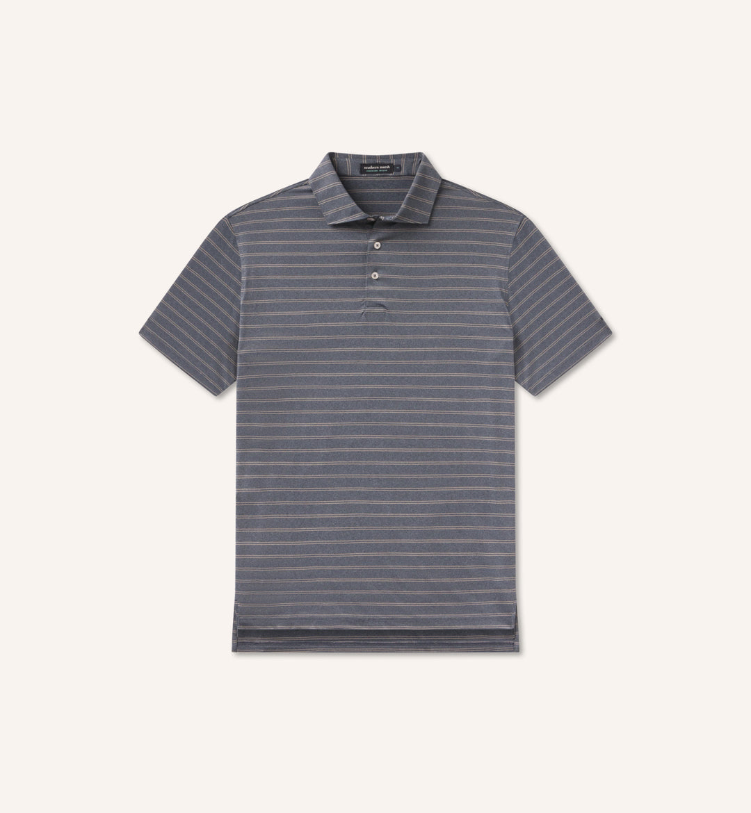 Newcastle Stripe Featherlight Polo- Washed Lunar