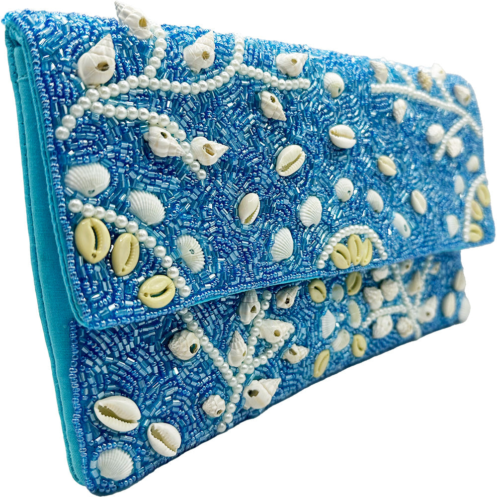 Blue Seashell Clutch