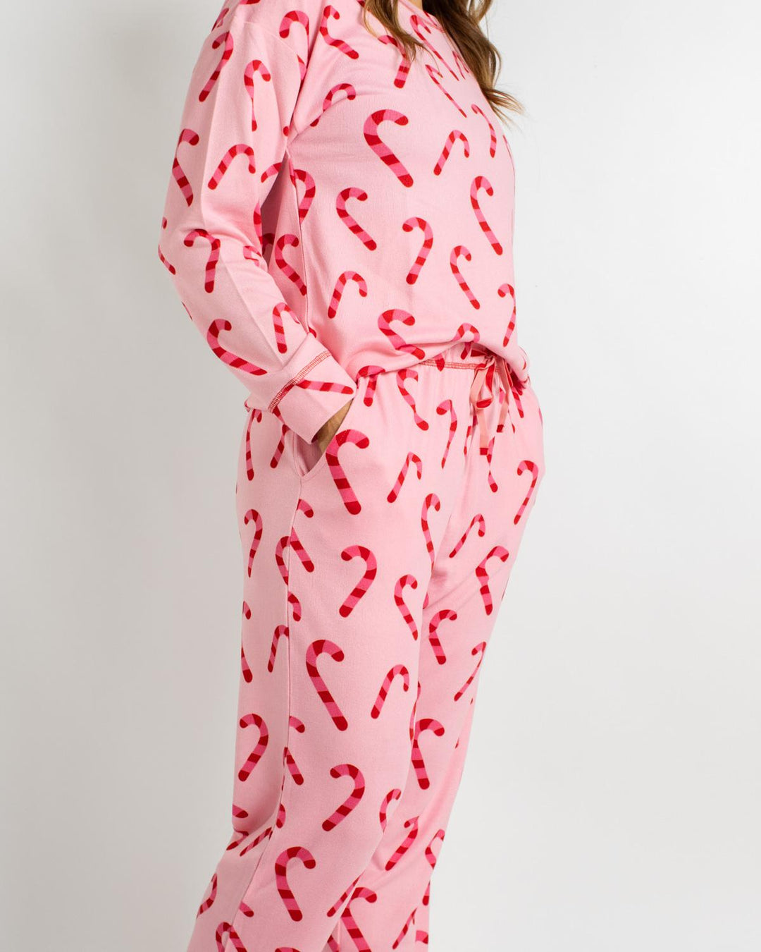 Candy Cane Wishes Lounge Set | Pink &amp; Red