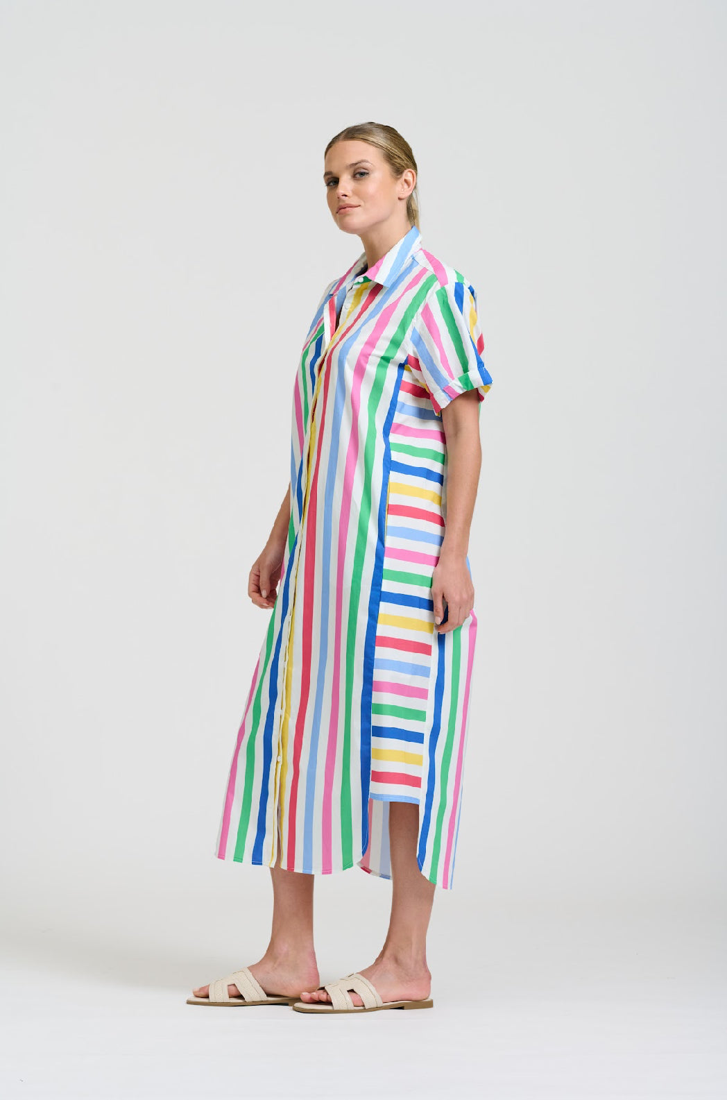 Ashley Shirt Dress | Fiesta Stripe