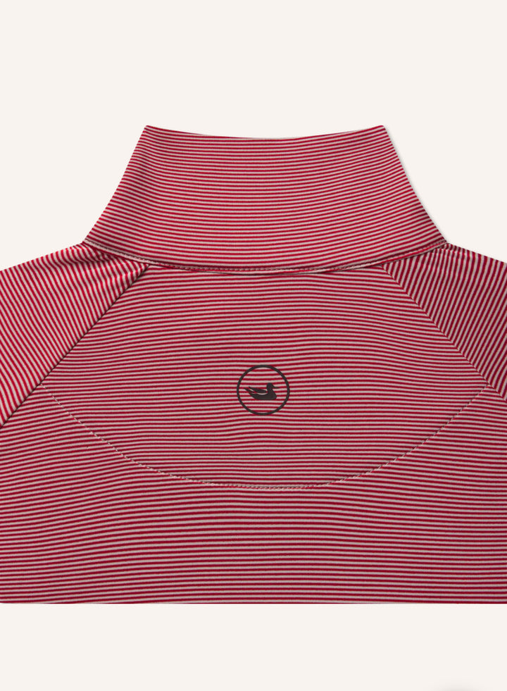 Southampton Performance Quarterzip-Stripes / Maroon & Gray