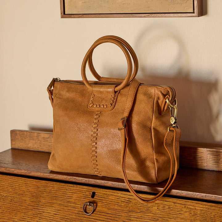 Sheila Medium Satchel | Whiskey
