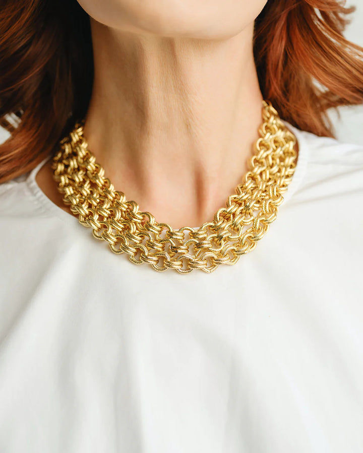 Triple Strand Chain Necklace