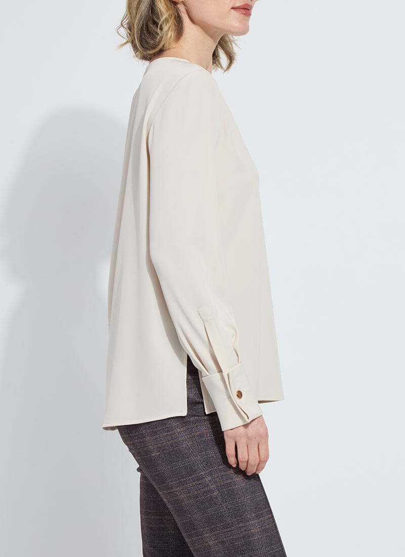Talita French Cuff Blouse / Silky Cream