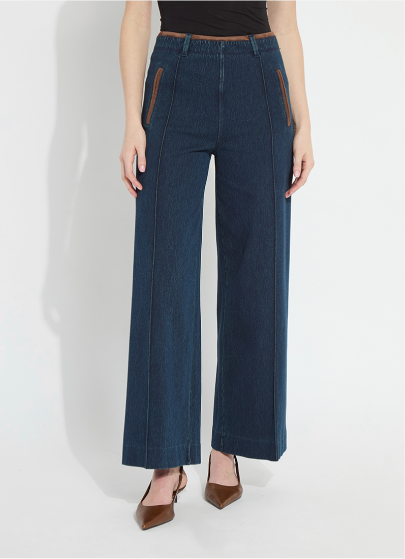 Lysse Angelica Hi Waist Pintuck Denim | Indigo