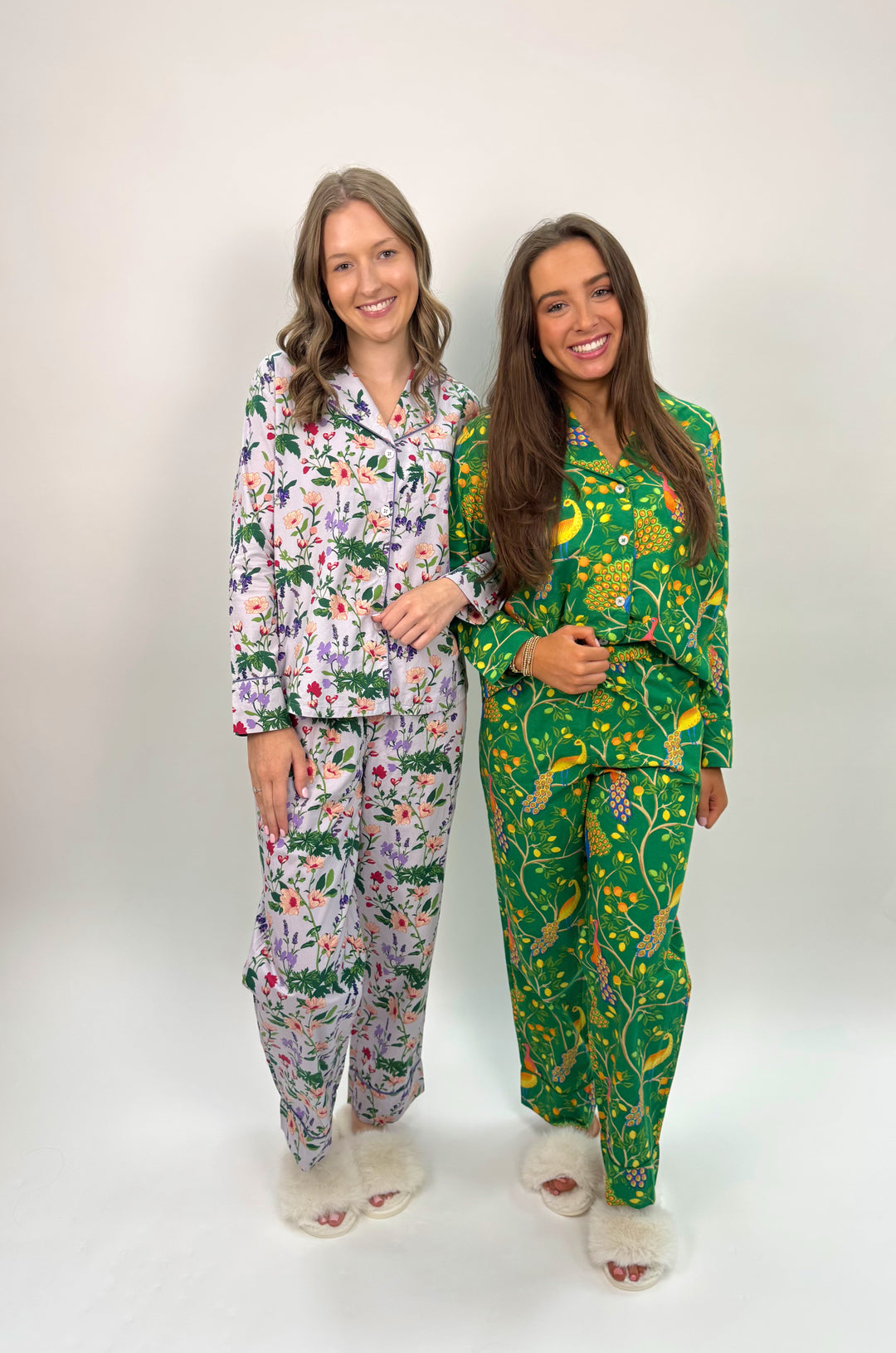Fearless Peacock | Long Sleeve Pajama set - Green