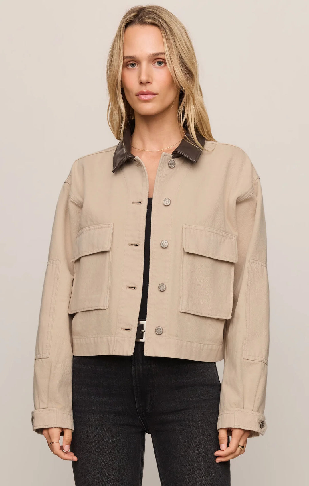 Rey Cropped Chore Jacket |Soapstone