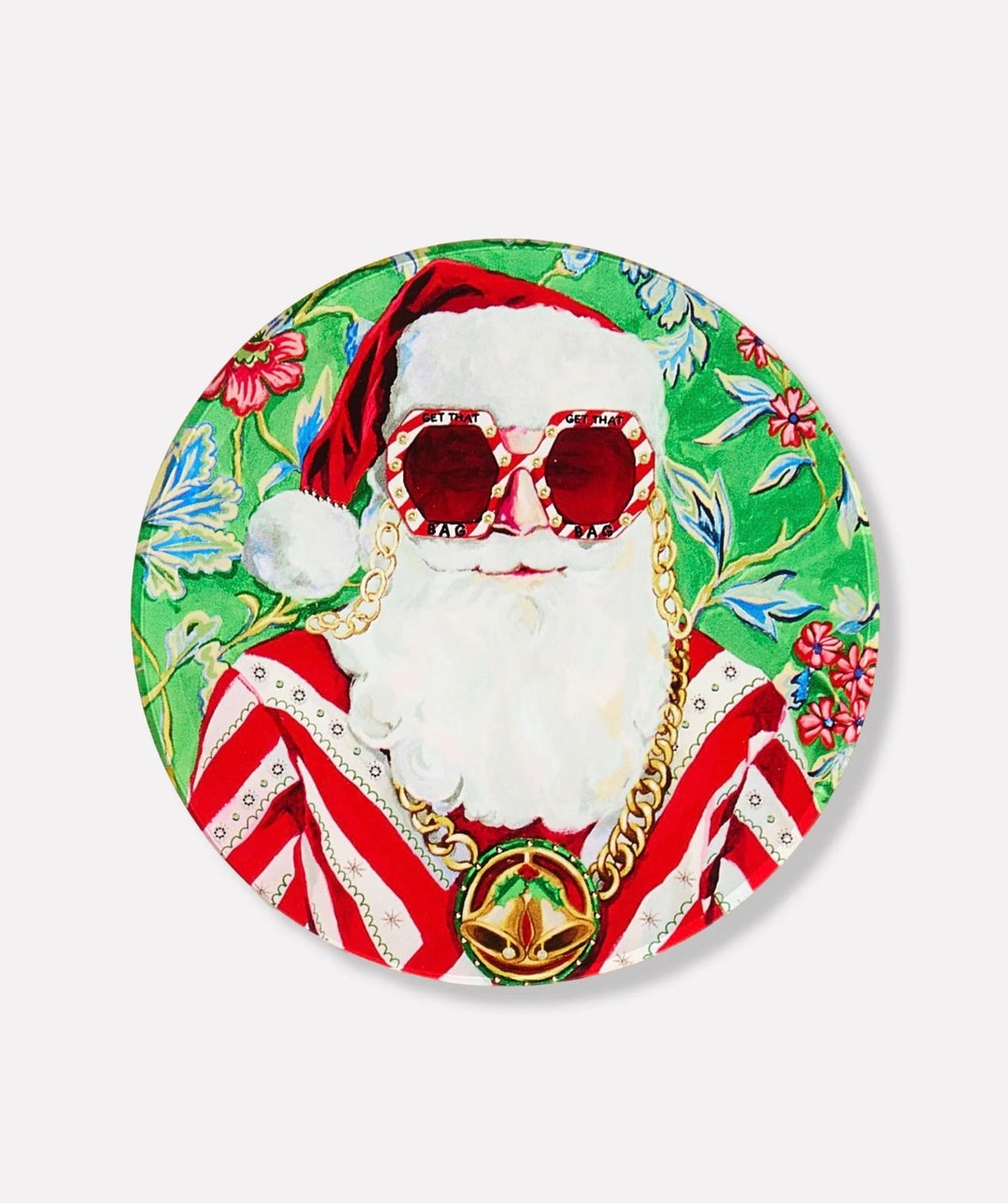 Tart By Taylor Swanky Santa Acrylic Coasters Set of 4