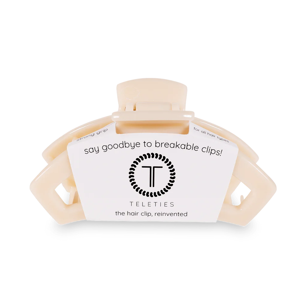 Teleties Open Small Hair Clip Almond Beige 