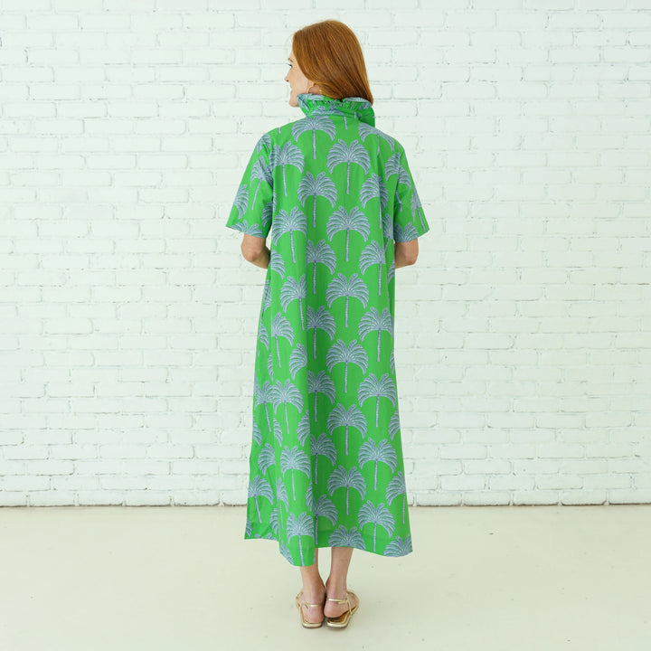 Georgia Palm Dress Green