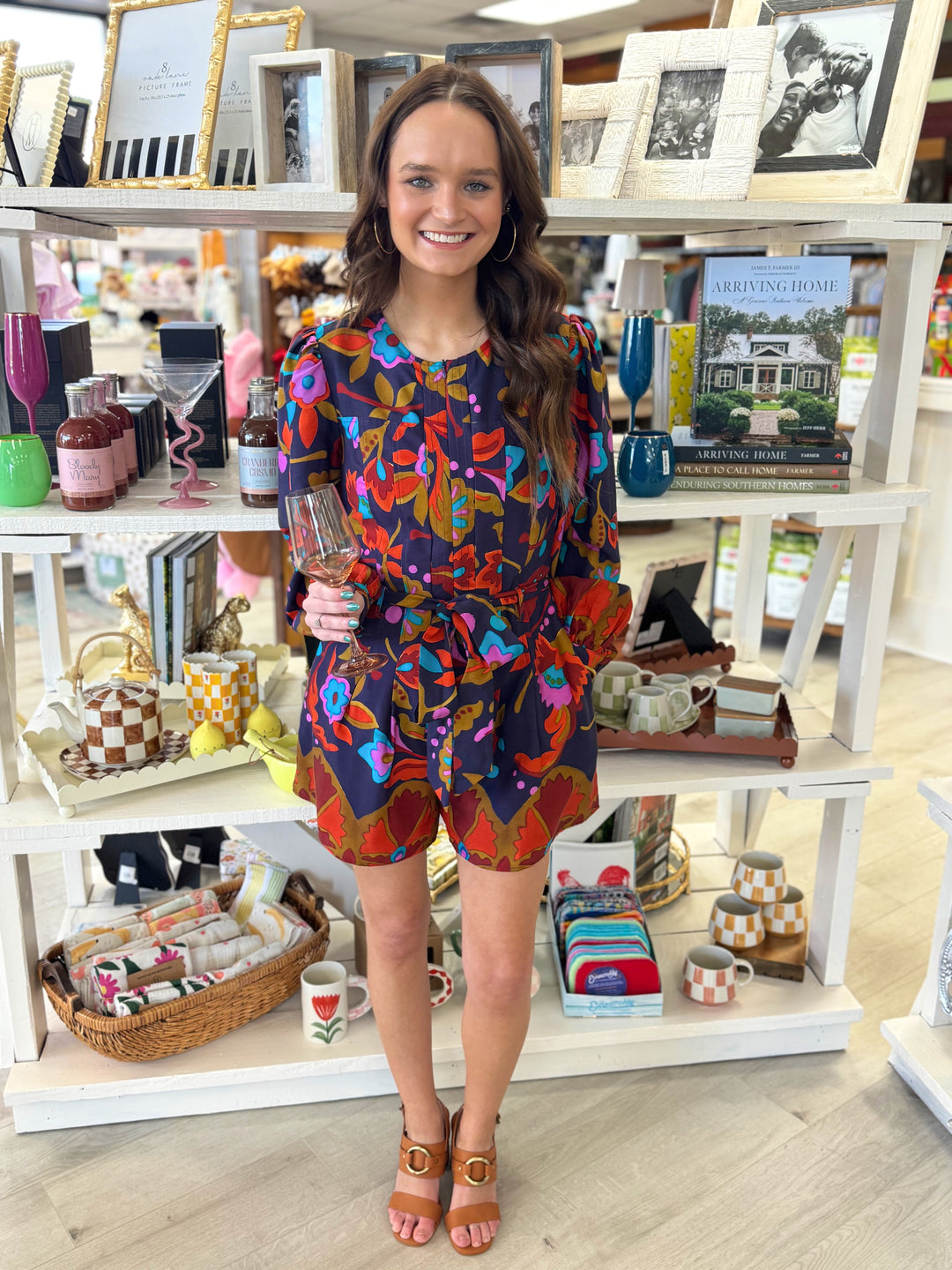 Sophie Belted Long Sleeve Romper