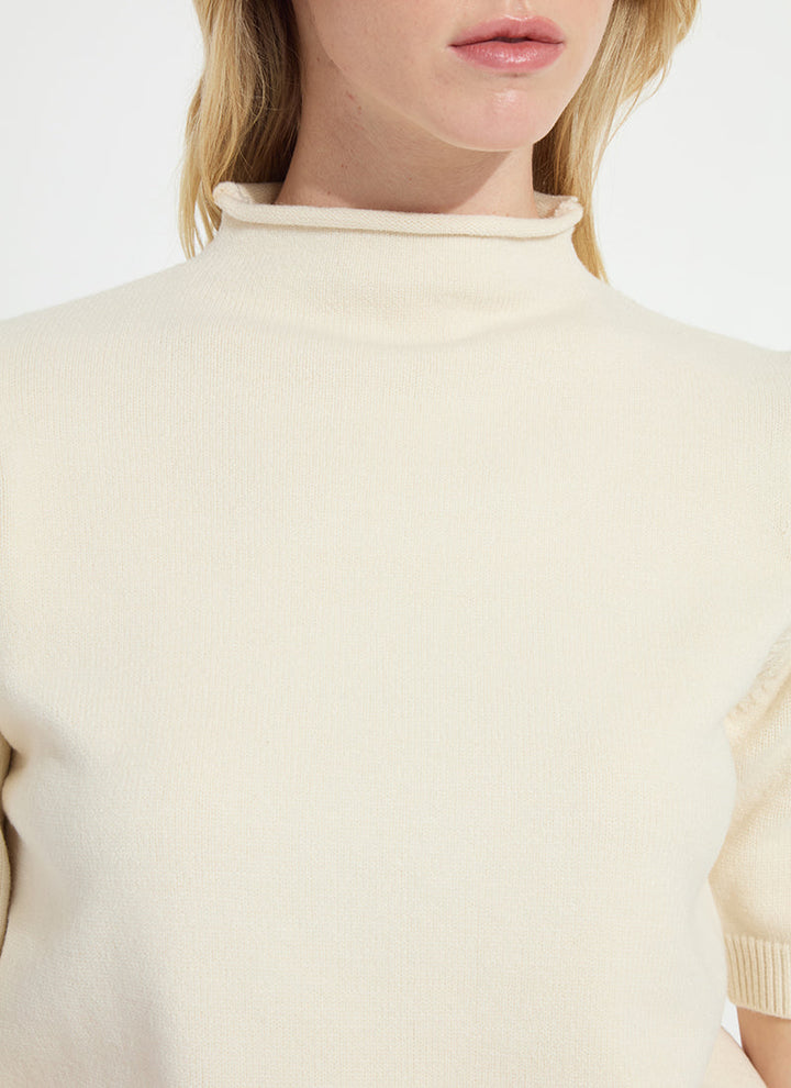Delphine Short Sleeve Sweater | Buttercream