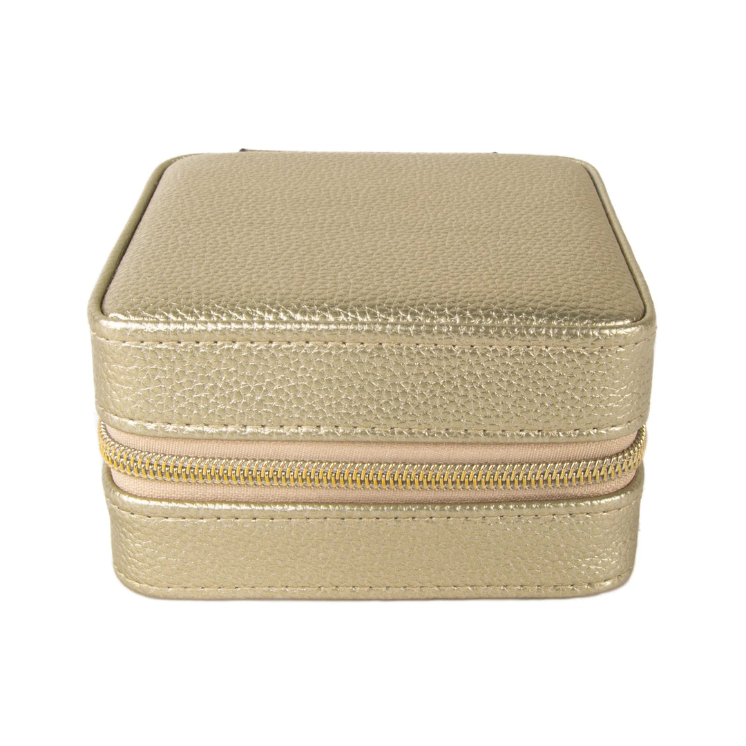 Leah Travel Jewelry Case | Gold