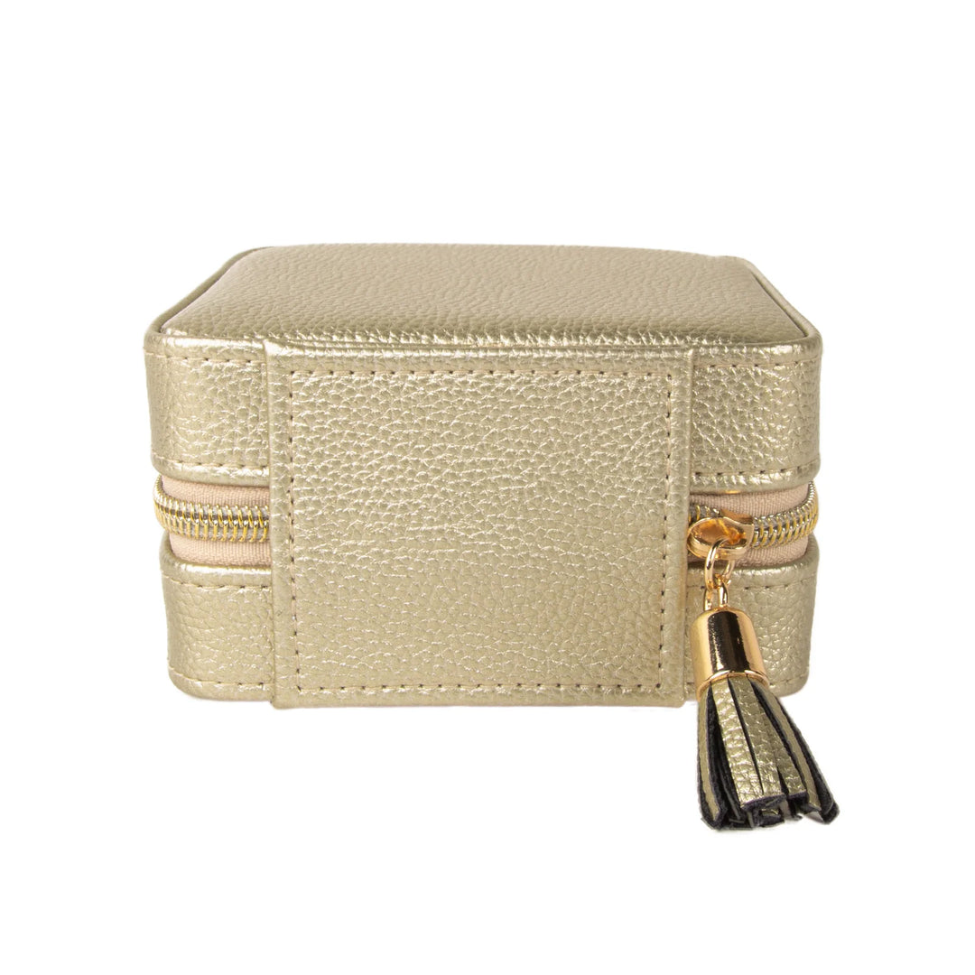 Leah Travel Jewelry Case | Gold
